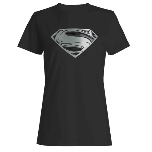 Superman Man Of Steel Logo Woman's T-Shirt
