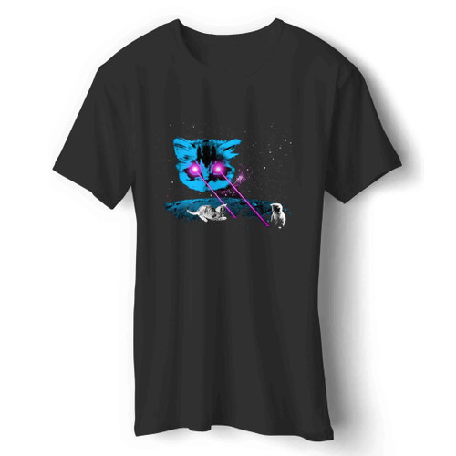 laser eyes space cat Man's T-Shirt