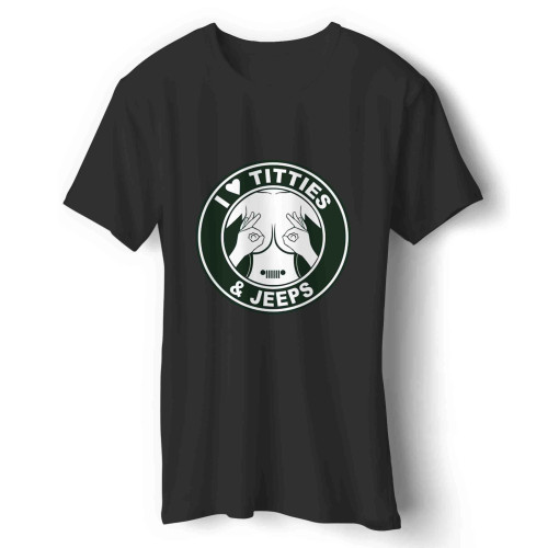 i love titties and jeeps Man's T-Shirt
