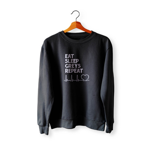 Grey's Anatomy Eat Sleep Greys Repeat Heartbeat Save Lives Gift Crewneck Sweatshirt Sweater