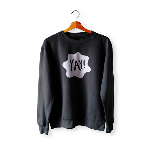 Yay Typography Crewneck Sweatshirt Sweater