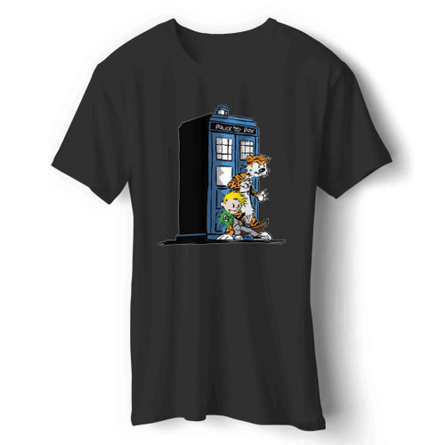 calvin and hobbes tardis Man's T-Shirt