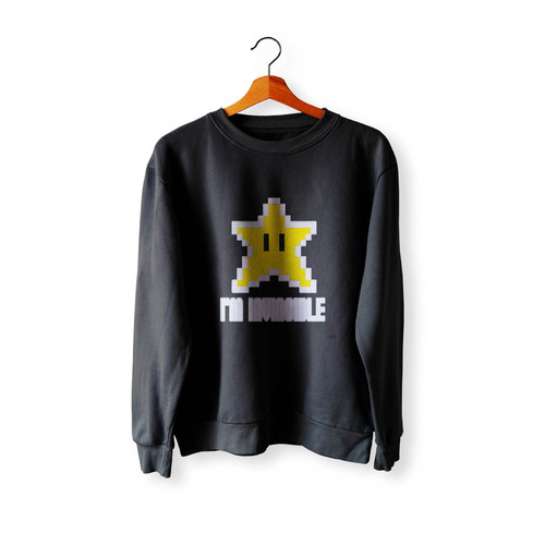 I Am Invincible Mario Star Crewneck Sweatshirt Sweater