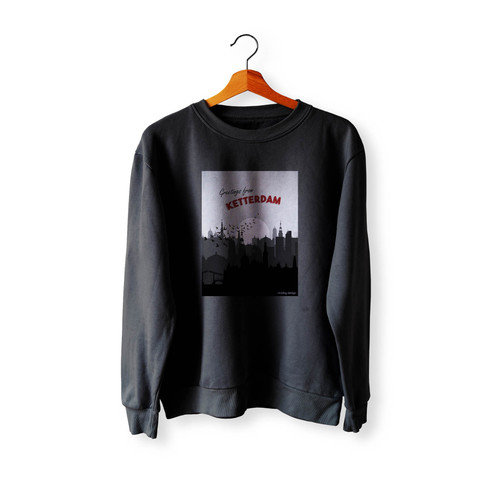 Greetings From Ketterdam Six Of Crows Postcard Crewneck Sweatshirt Sweater