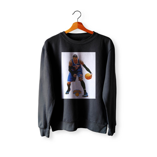 Carmelo Anthony Mini Fathead New York Knicks Logo Official Crewneck Sweatshirt Sweater