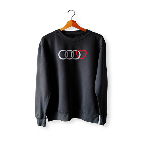 Audi Rings Heart Car Fan Crewneck Sweatshirt Sweater