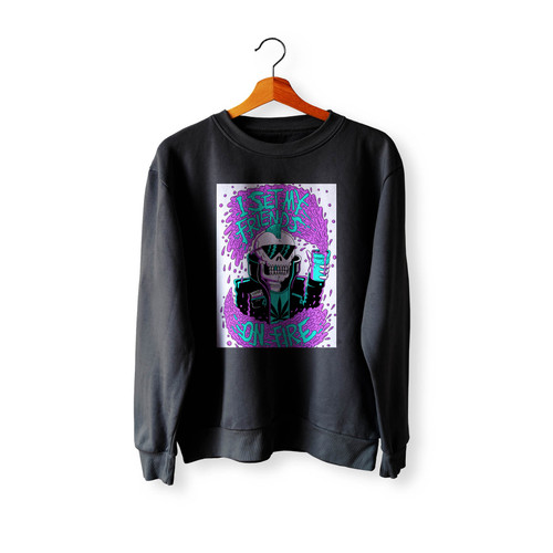I Set My Friends On Fire Cool Skeleton Double Cup Lean Crewneck Sweatshirt Sweater