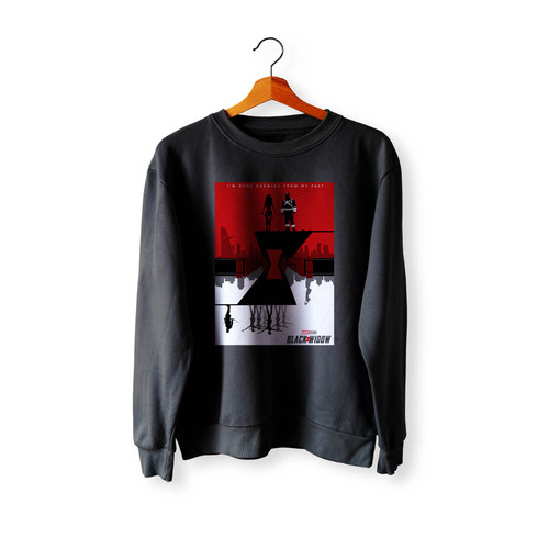 I'M Done Running From My Past Black Widow Crewneck Sweatshirt Sweater