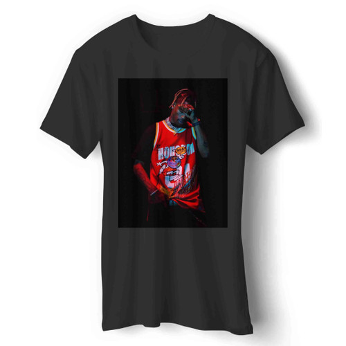 Travis Scott Kicks Off The Mitchell Ness X Bleacher Man's T-Shirt