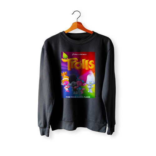 Trolls World Tour Find Your Happy Place Crewneck Sweatshirt Sweater