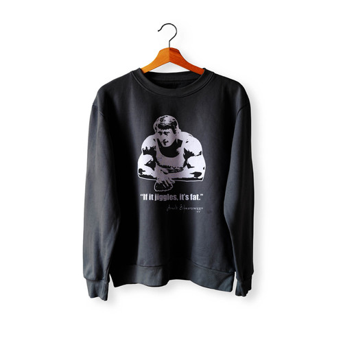 If It Jiggles It's Fat Gym Bodybuilding Exercise Mma Kick Boxing Funny Birthday Gift Crewneck Sweatshirt Sweater