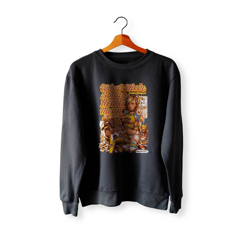 Hot Sexy Pin Up Girl Rockin Erosty Pop Erotica Mature Jelly Bean Crewneck Sweatshirt Sweater