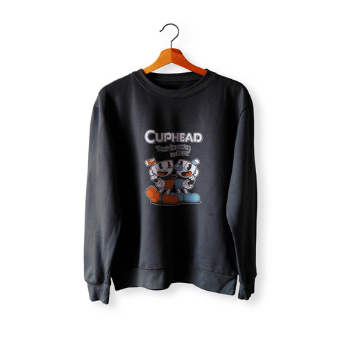 Cuphead Mugman Don'T Deal With The Devil Crewneck Sweatshirt Sweater