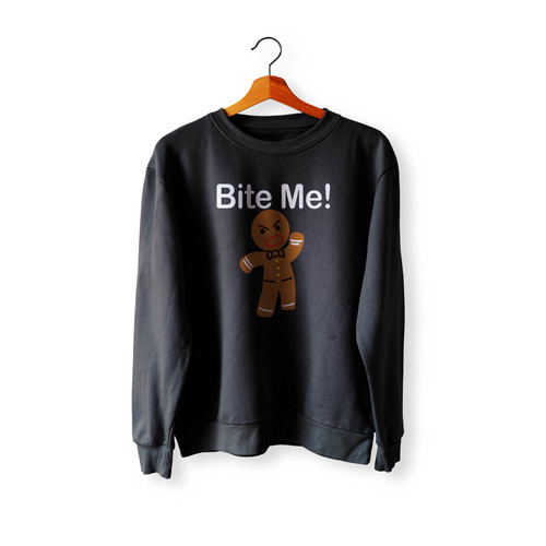 Bite Me! Christmas Gingerbread Crewneck Sweatshirt Sweater