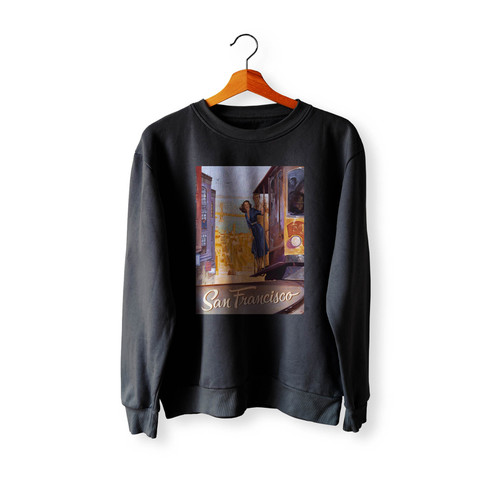 San Francisco Art Vintage Painting Crewneck Sweatshirt Sweater