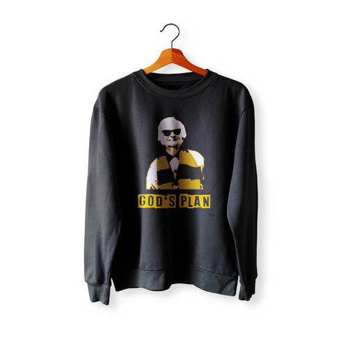 March Madness Loyola University Chicago College Basketball Sister Jean Drake Parody God's Plan Crewneck Sweatshirt Sweater