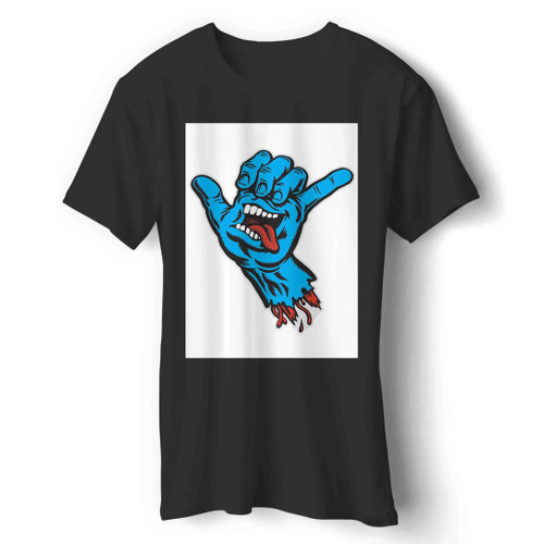 Santa Cruz Shaka Screaming Hand Blue Jim Phillips Man's T-Shirt