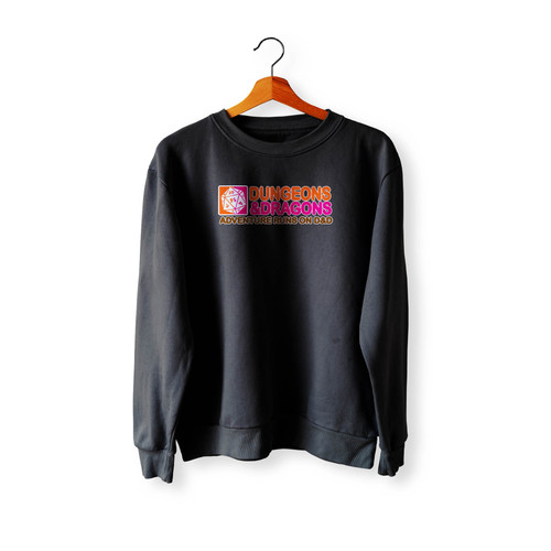 Dunkin' Donuts Dungeons And Dragons Parody 2 Crewneck Sweatshirt Sweater