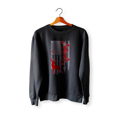 American Hunter's Flag Deer Hunter Crewneck Sweatshirt Sweater
