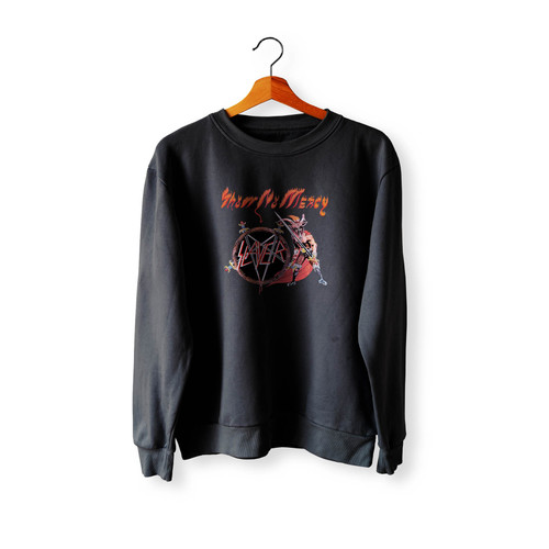 Slayer Band Show No Mercy 1983 Album Cover Crewneck Sweatshirt Sweater Slayer Band Show No Mercy 1983 Album Cover Crewneck Sweatshirt Sweater