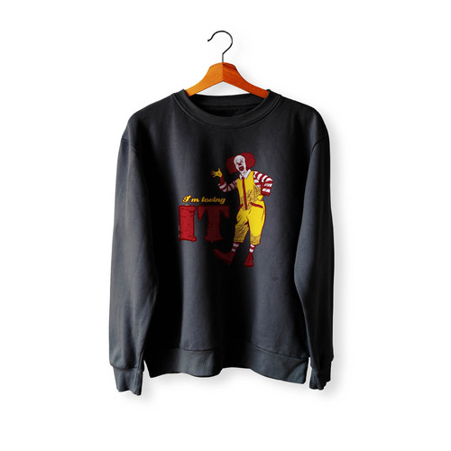 I'M Loving It Scary Clown Funny Crewneck Sweatshirt Sweater