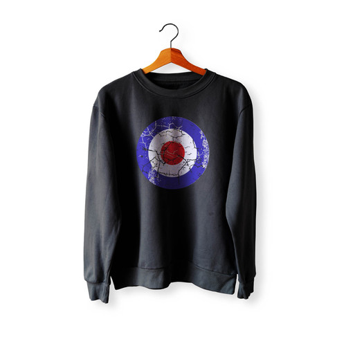 Retro Mod Raf Target Scooter Crewneck Sweatshirt Sweater