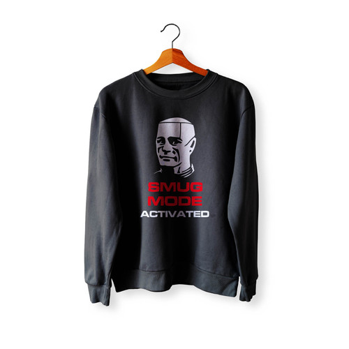 Kryten Smug Mode Activated Red Dwarf Crewneck Sweatshirt Sweater