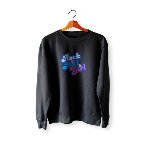 Rock N' Roll Girl Wallpaper Crewneck Sweatshirt Sweater