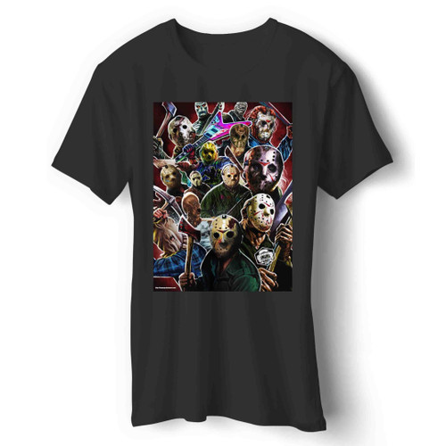 Jason Voorhees Face Collage Man's T-Shirt