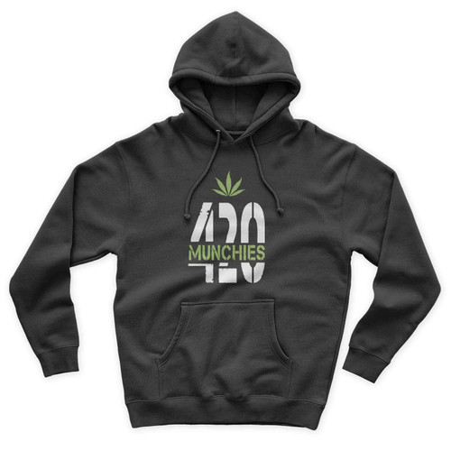 420 Munchies Weed Leafcannabis Funny Kush Smoking Marijuana Unisex Hoodie