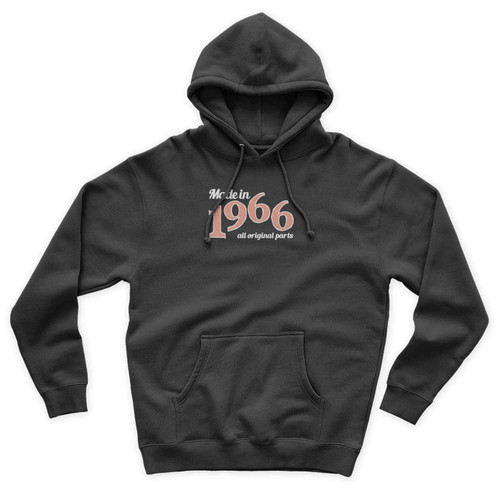 50th Birthday Made In 1966 All Original Parts For Husband Fifty Birthday Gift For Mom For Grandma For Grandpa For Papa For Nana Unisex Hoodie