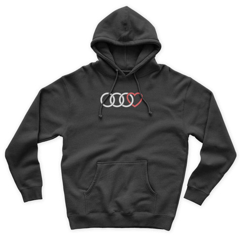 Audi Rings Heart Car Fan Unisex Hoodie