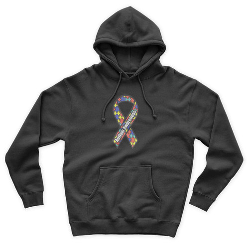Autism Awareness Puzzle Piece Ribbon Unisex Hoodie