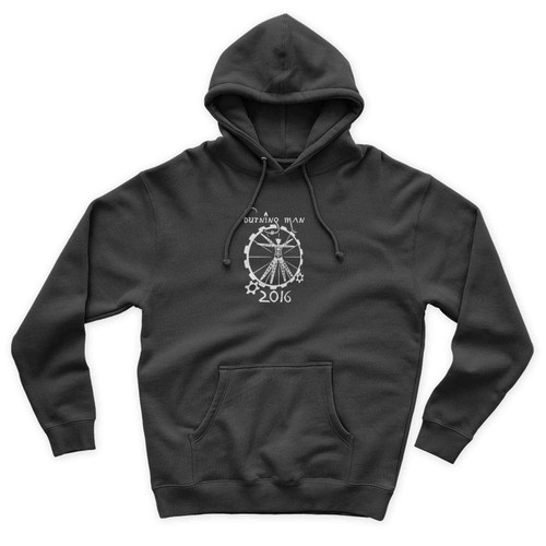 Completely Unofficial Unauthorized And Unsanctioned Burning Man 2016 Because Official Would Be Beyond The Point Davinci Gear Vitruvian Unisex Hoodie