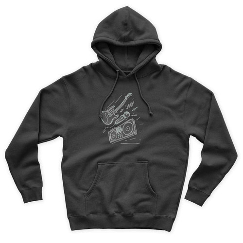Dj Set Musician Guitar Turn Table Unisex Hoodie