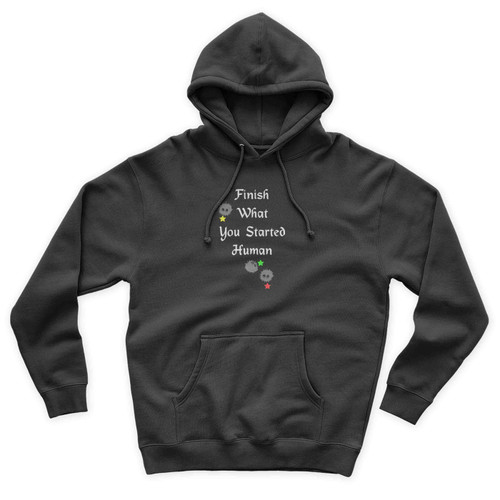 Finish What You Started Human Soot Sprites Totoro Nerdy Anime Gift Spirited Away Hayao Miyazaki Unisex Hoodie