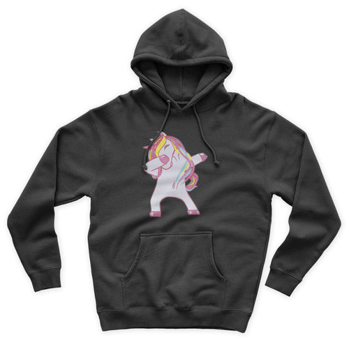 Girls Dabbing Unicorn Birthday Party Unisex Hoodie