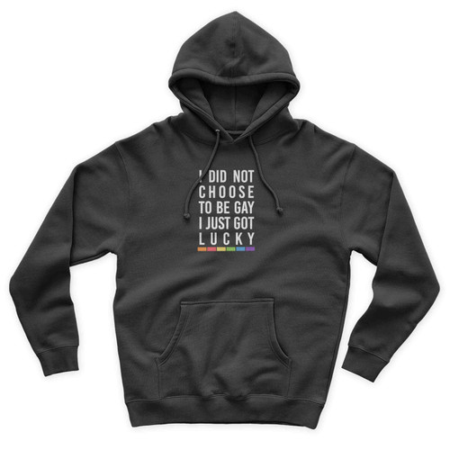 Got Lucky Lesbian And Gay I Did Not Choose To Be Gay I Just Got Lucky Lgbt Unisex Hoodie