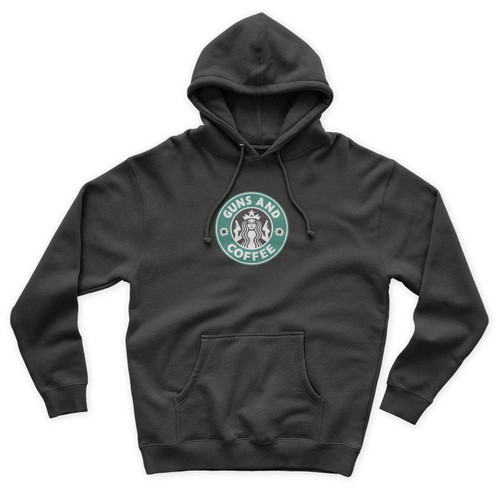 Guns And Coffee Starbucks Parody Unisex Hoodie