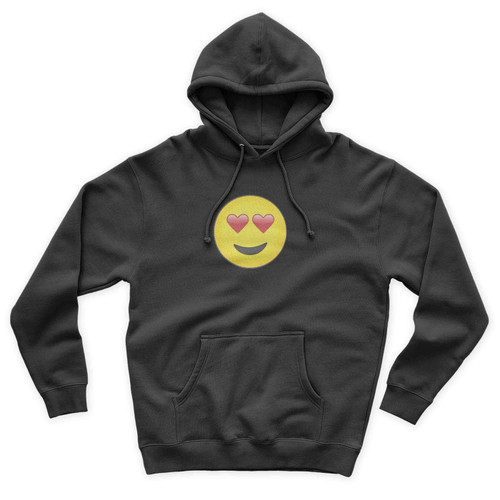 Heart Eyes Emoji Art Emoji In Love Unisex Hoodie