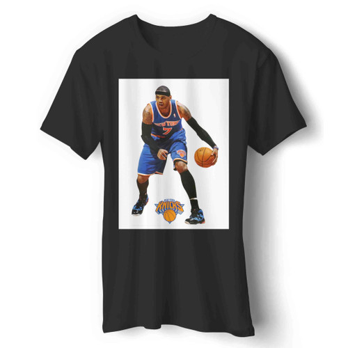 Carmelo Anthony Mini Fathead New York Knicks Logo Official Man's T-Shirt