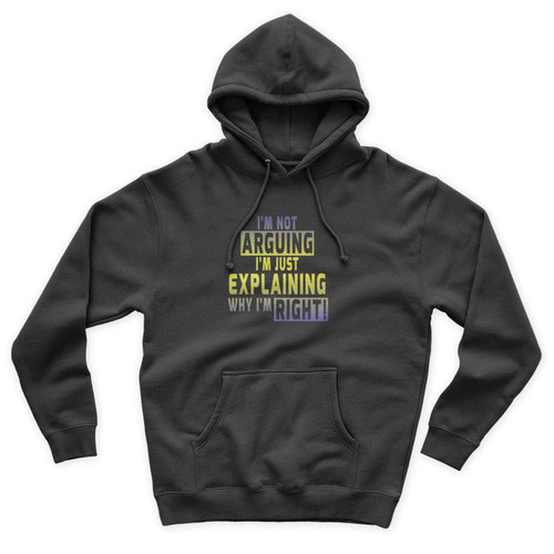 I'm Not Arguing I'm Just Explaining Why I'm Right Logo Unisex Hoodie