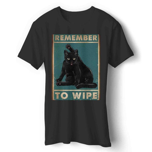 Cat Remember To Wipe Vintage Man's T-Shirt