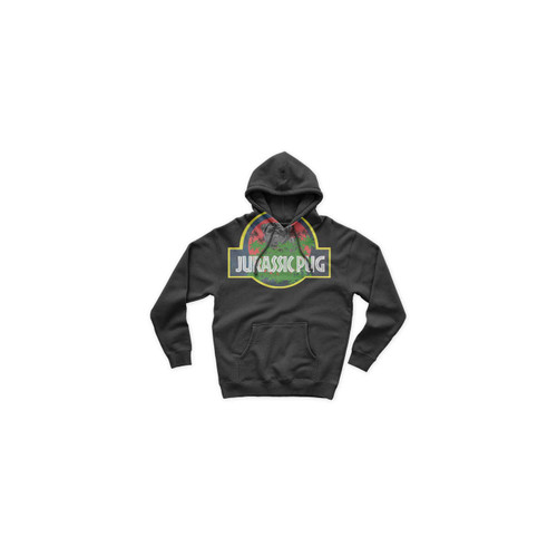 Jurassic Pug Jumper Jurassic Park Dog Present Kawaii Puppy Unisex Hoodie
