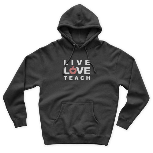 Live Love Teach Apple Teacher Gift Unisex Hoodie