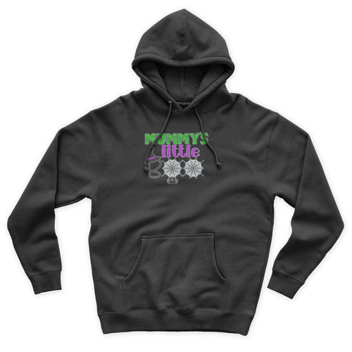 Mummys Little Boo Halloween Spider Web Witch Hat Mommys Cute Boo Pumpkin Nightmare Unisex Hoodie
