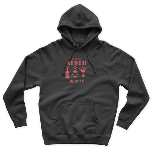 My Holiday Workout And Repeat Christmas New Year Unisex Hoodie