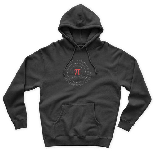 Pi T Spiral Science Mathematics Math Irrational Number Sequence Unisex Hoodie