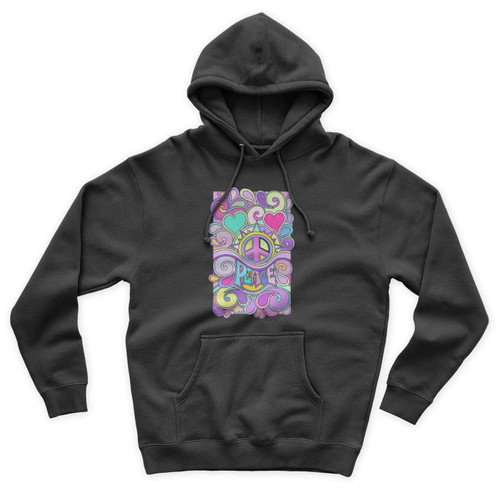 Psychedelic Hippy Retro Peace Art Unisex Hoodie
