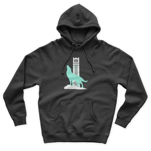 Wolf Bell Tower Unisex Hoodie